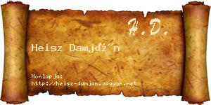 Heisz Damján névjegykártya